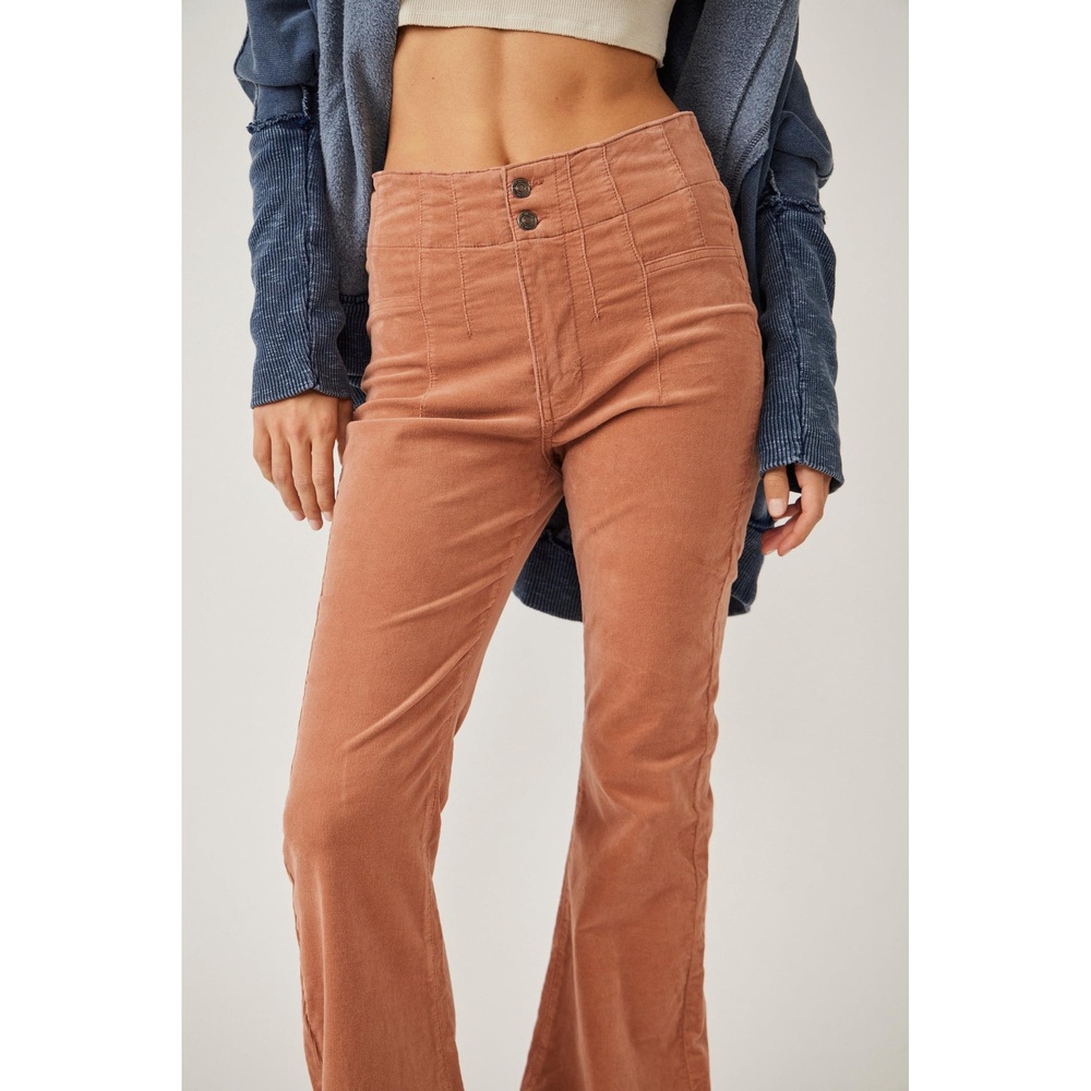 WE THE FREE Women's Sunburn Retro High Waist Jayde Corduroy Flare Jeans Size 32 - Picture 6 of 13